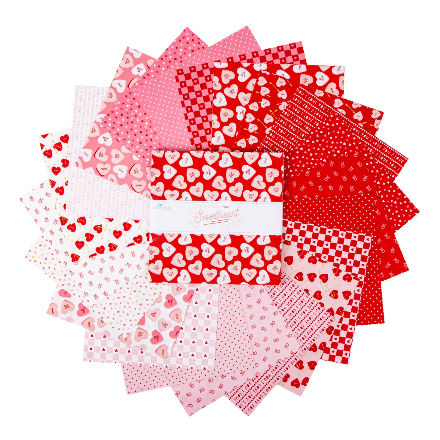 Sweetheart 10 Inch Stacker (42 pieces) by My Mind's Eye for Riley Blake Designs (10-15500-42)