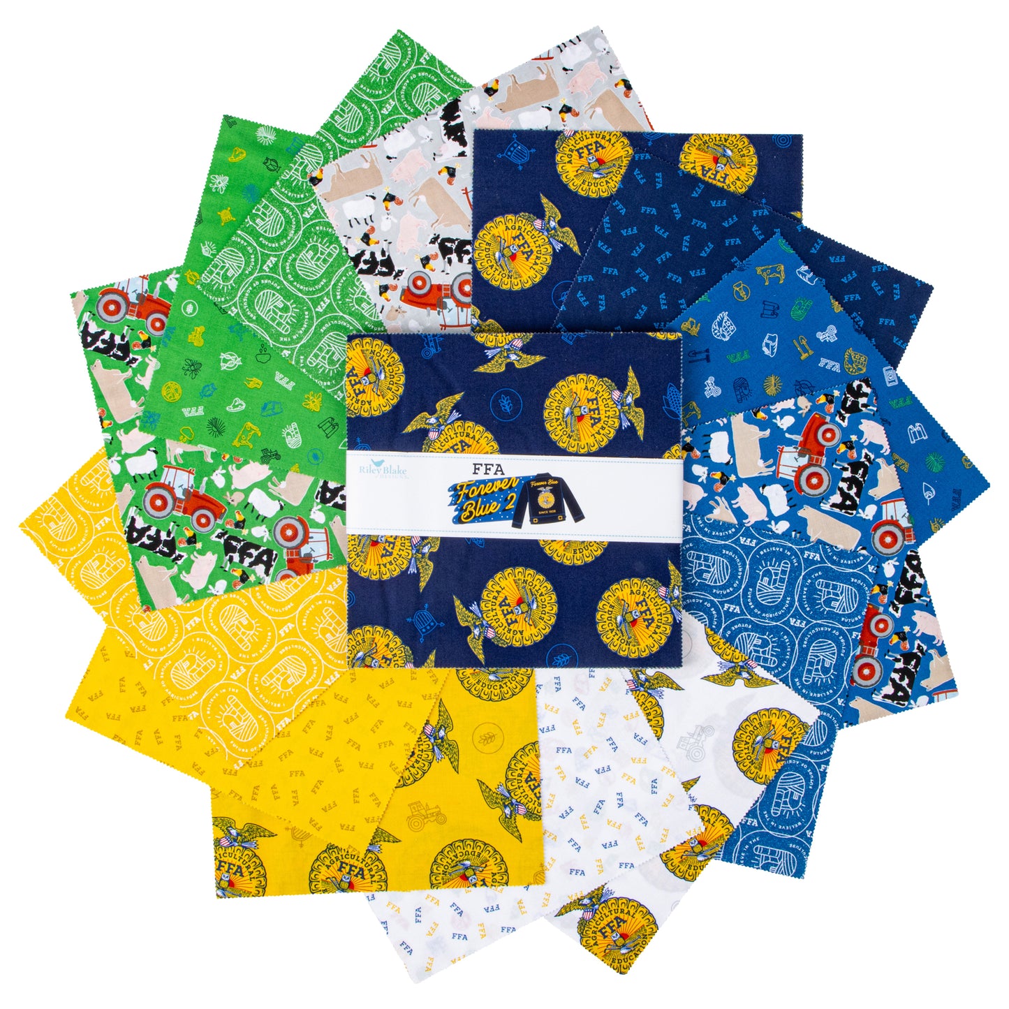 FFA Forever Blue 2 10 Inch Stacker (42 pcs) by Riley Blake Designs