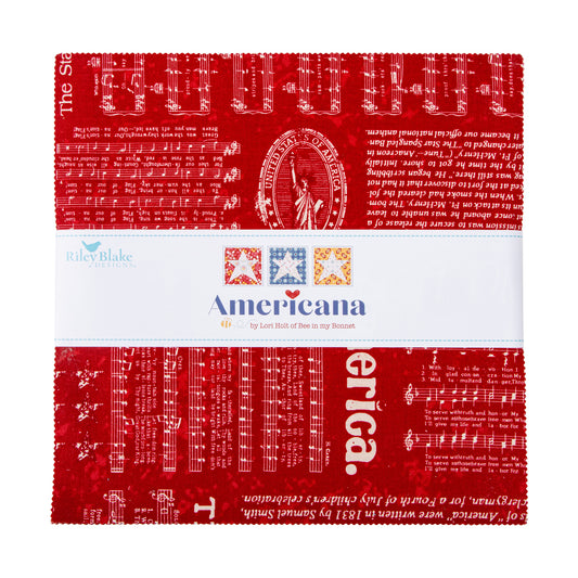 Americana 10 Inch Stacker (42 pieces) by Lori Holt for Riley Blake Designs (10-16080-42)