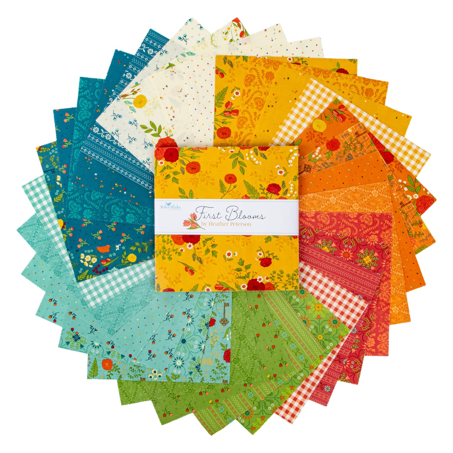 First Blooms 10 Inch Stacker (42 pcs) by Heather Peterson for Riley Blake