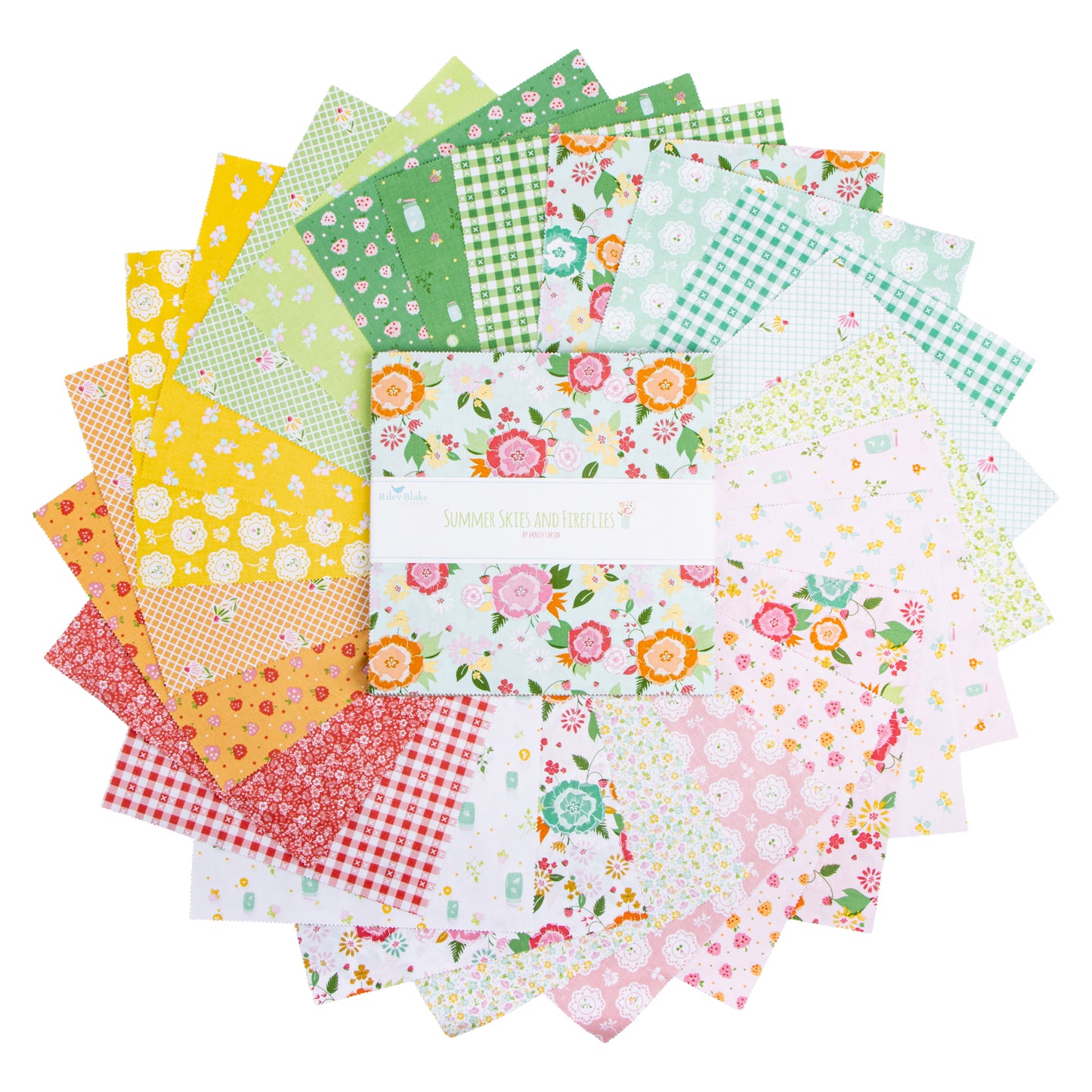Summer Skies and Fireflies 10 Inch Stacker (42 pcs) by Gracey Larson for Riley Blake
