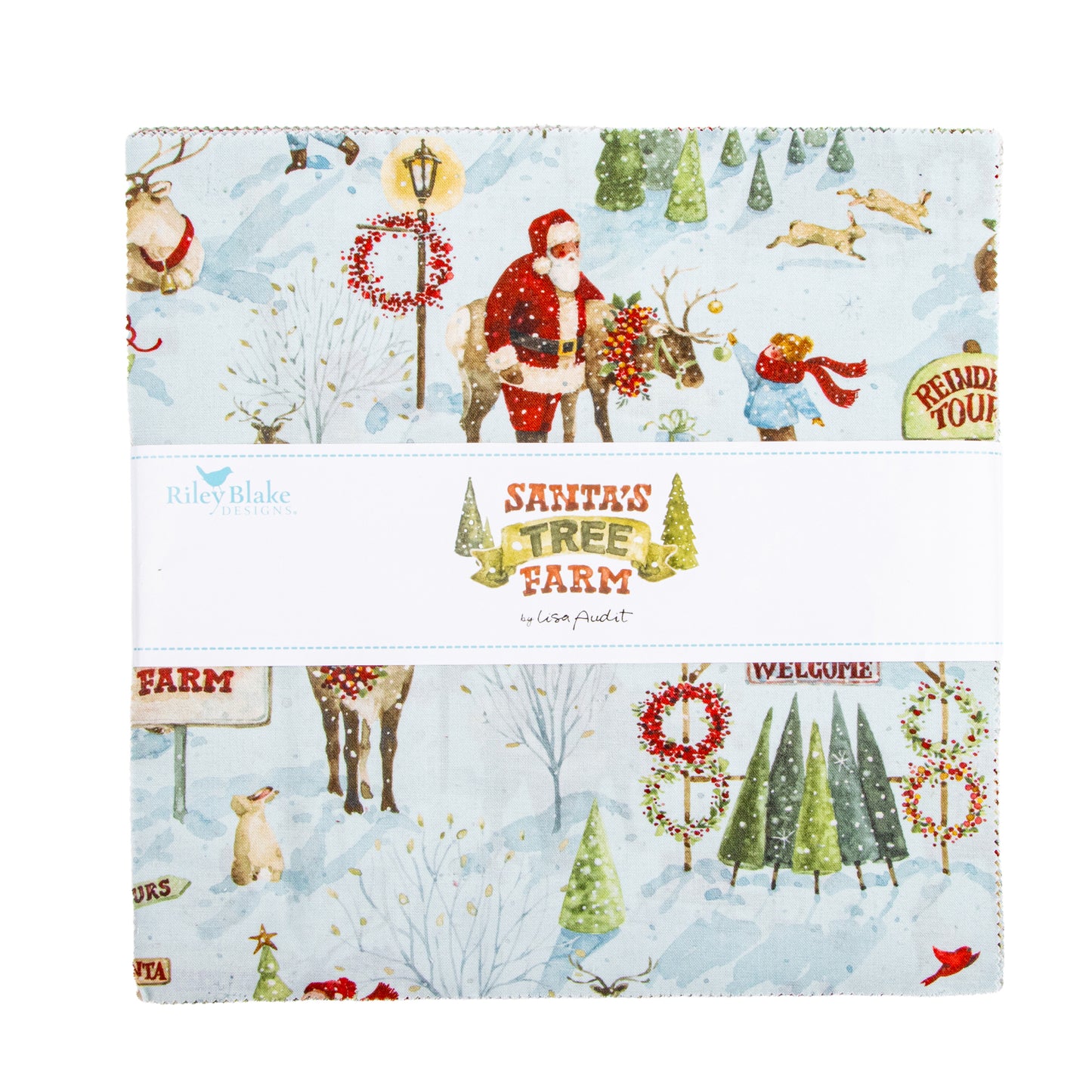 Santa's Tree Farm 10 Inch Stacker (42 pcs) by Lisa Audit for Riley Blake Designs
