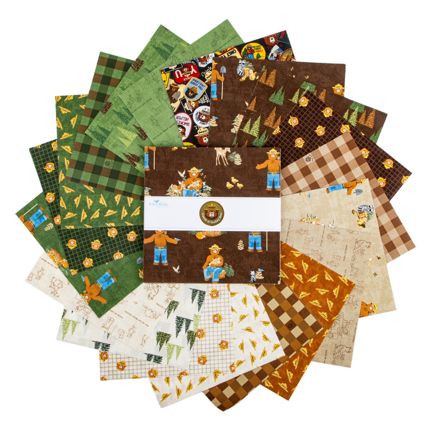 Friends of Smokey Bear 10 Inch Stacker (42 pcs) by Riley Blake Designs