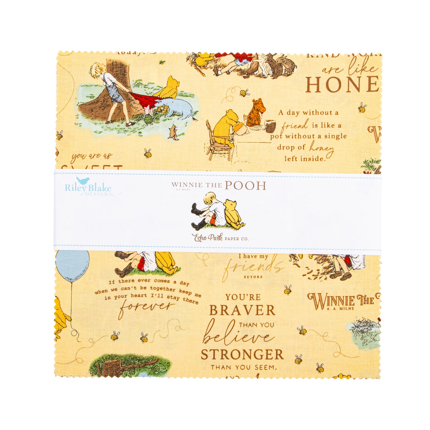 Winnie the Pooh 10 Inch Stacker (42 pcs) by Echo Park Paper Co. for Riley Blake Designs