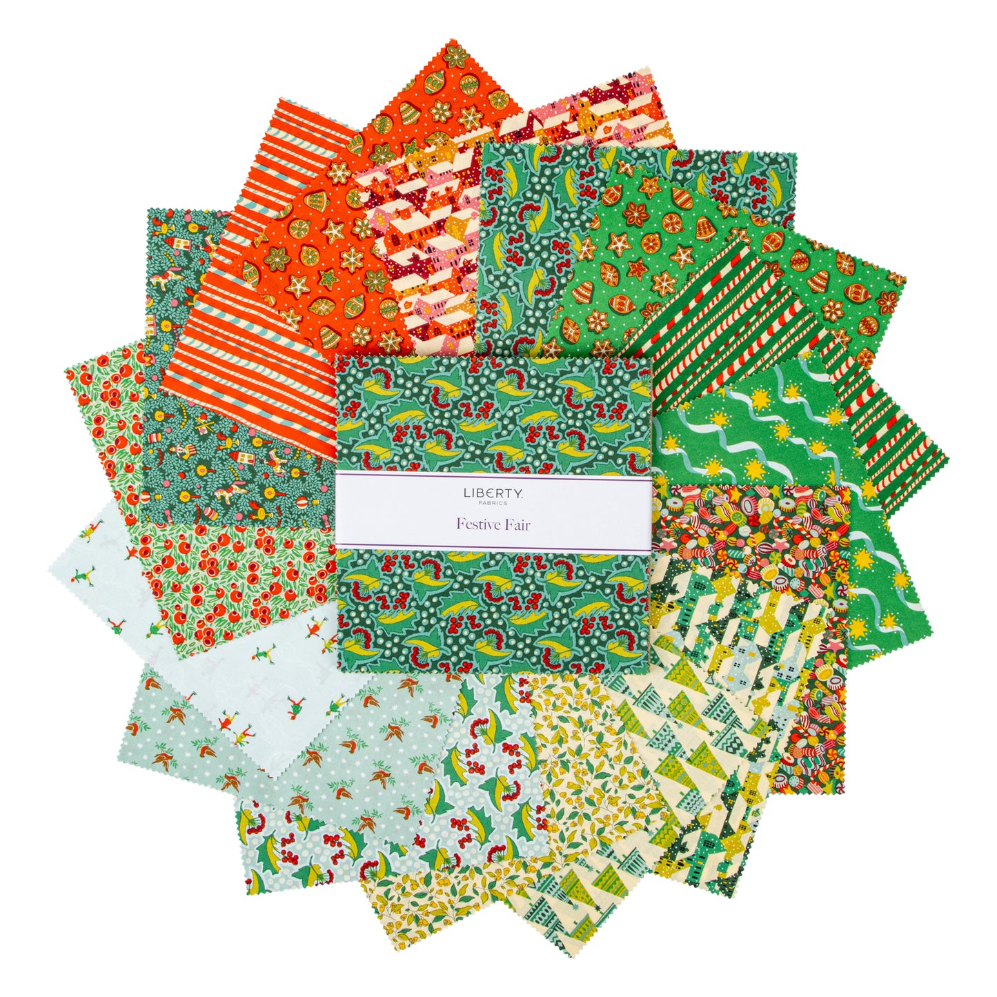 Festive Fair Layer Cake (42 pieces) by Liberty Fabrics for Riley Blake Designs (10-LFESTIVE-42)