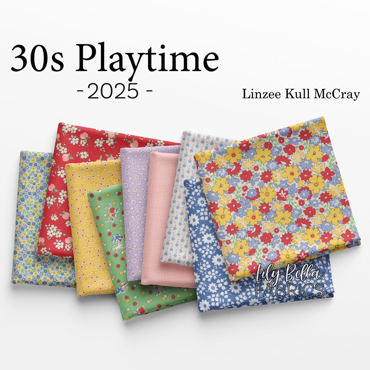 30s Playtime 2025 Fat Quarter Bundle (34 pcs) by Linzee Kull McCray for Moda