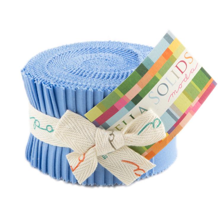 30s Blue Bella Solids Junior Jelly Roll (20 pieces) by for Moda (9900JJR 25)