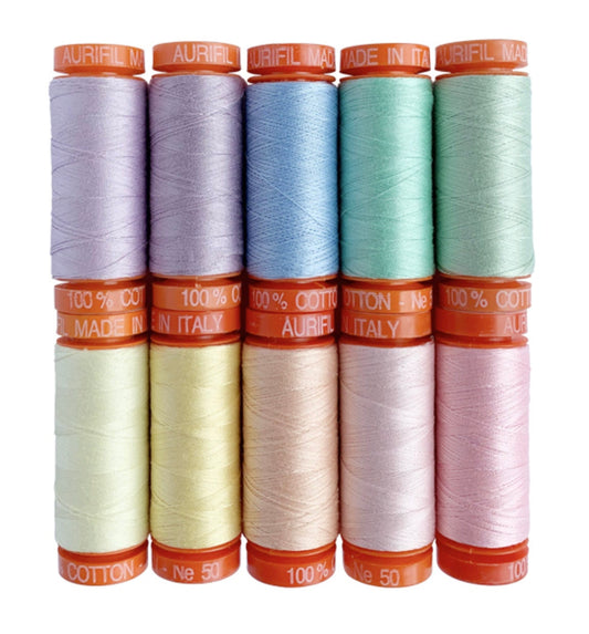 Unicorn Poop Thread Kit (10 small spools) by Tula Pink for Aurifil (TP50UP10)