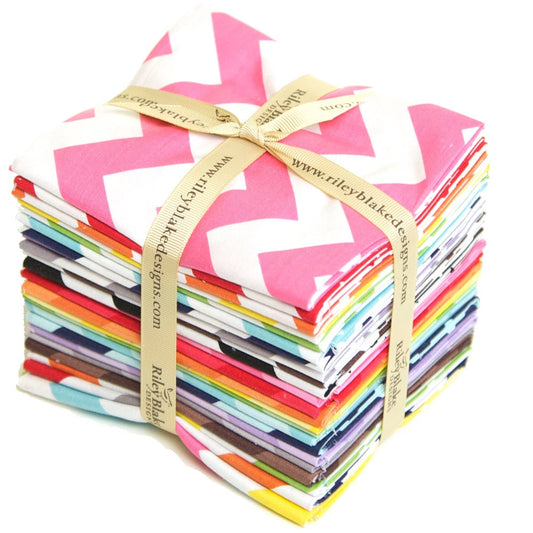Medium Chevron Cottons Fat Quarter Bundle (24 pcs) by The RBD Designers for Riley Blake