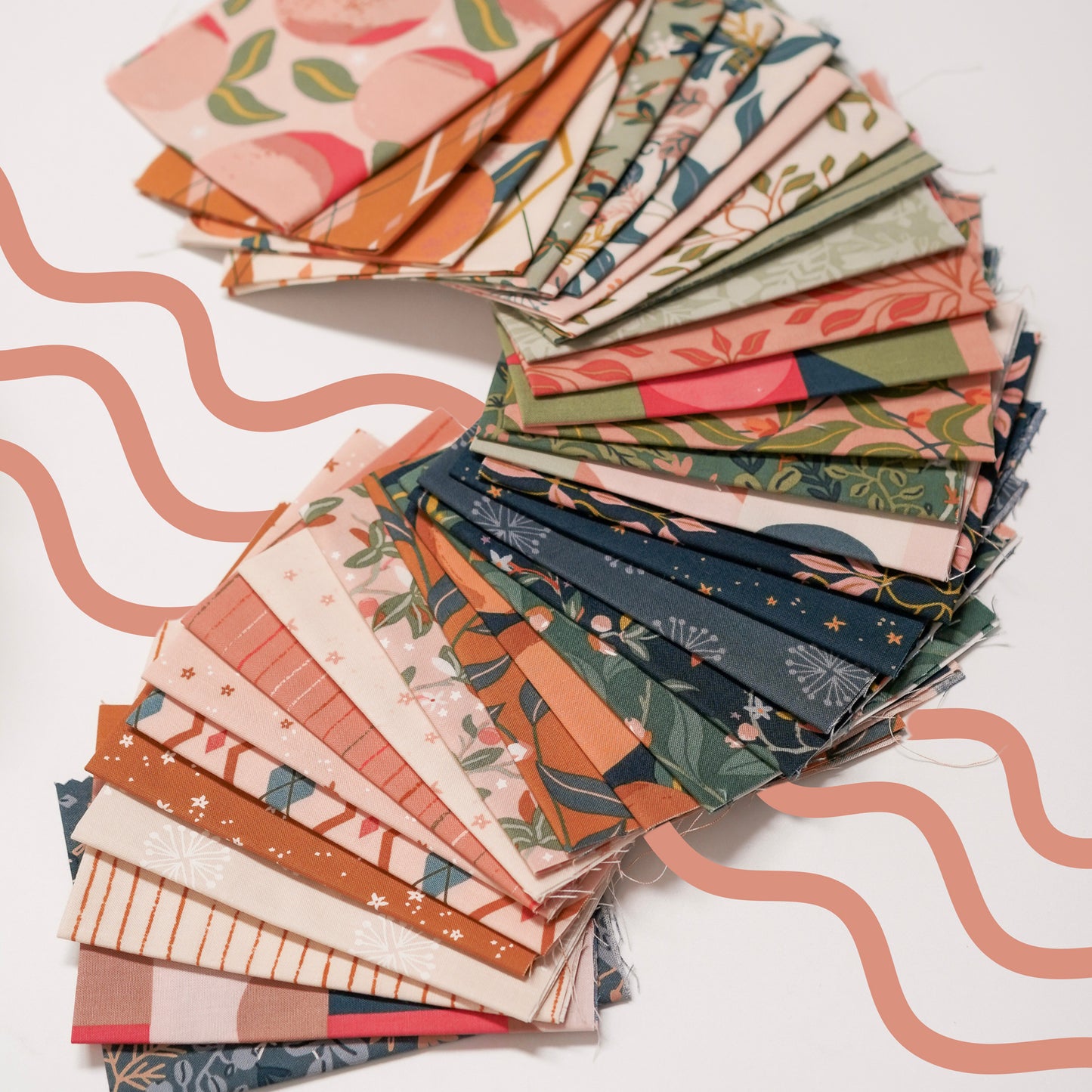 Peachy Jelly Roll (40 pcs) by Jessica Rose for Moda