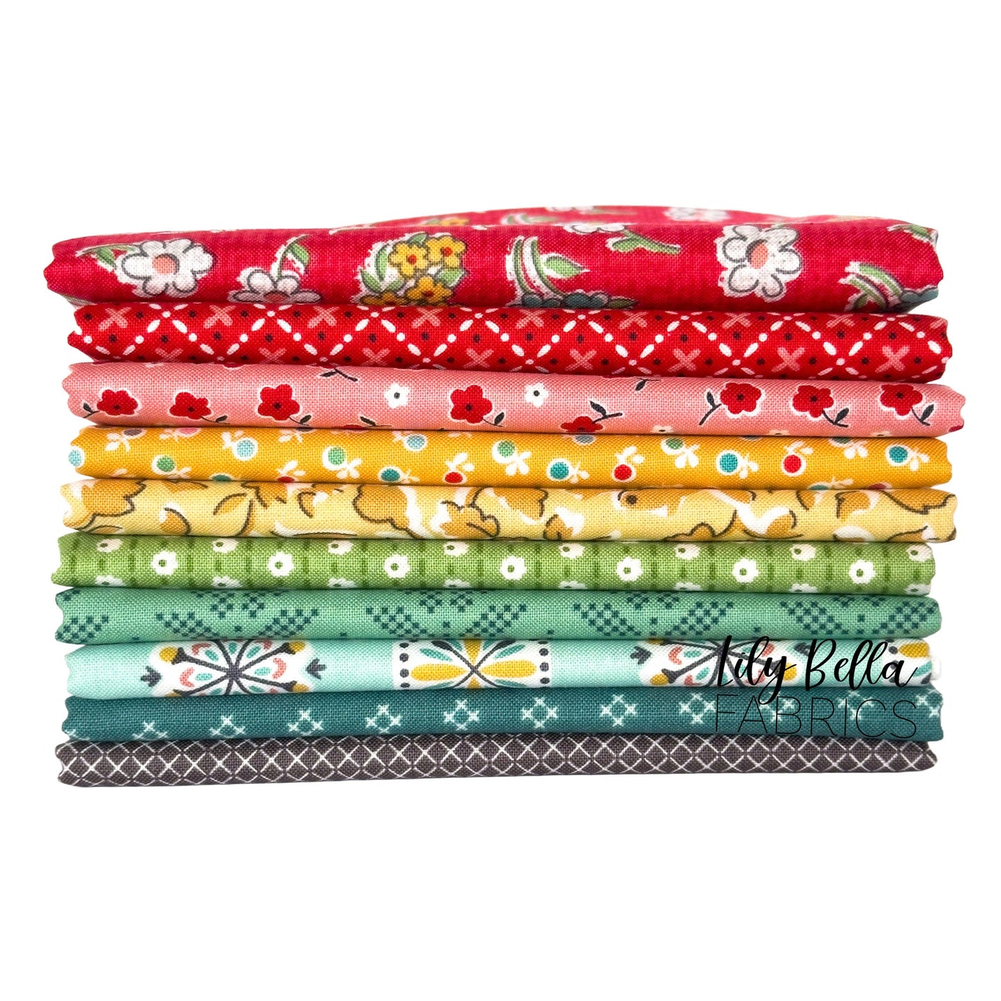 Stitch Half Yard Bundle (10 pieces) by Lori Holt for Riley Blake Designs (LH.STITCH.A.10HY)