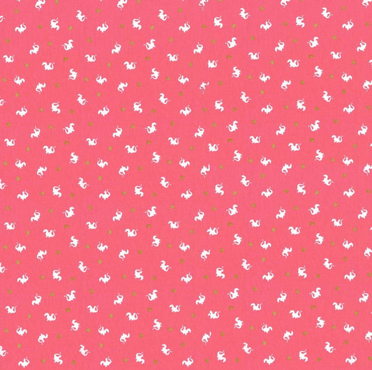 Baby Dragon in Pink Metallic - 1/2 Yard - Magic by Sarah Jane for Michael Miller