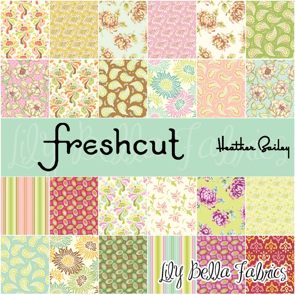 Freshcut 6 Inch Charm Pack (30 pieces) by Heather Bailey for FreeSpirit (FBCPHB.32011)