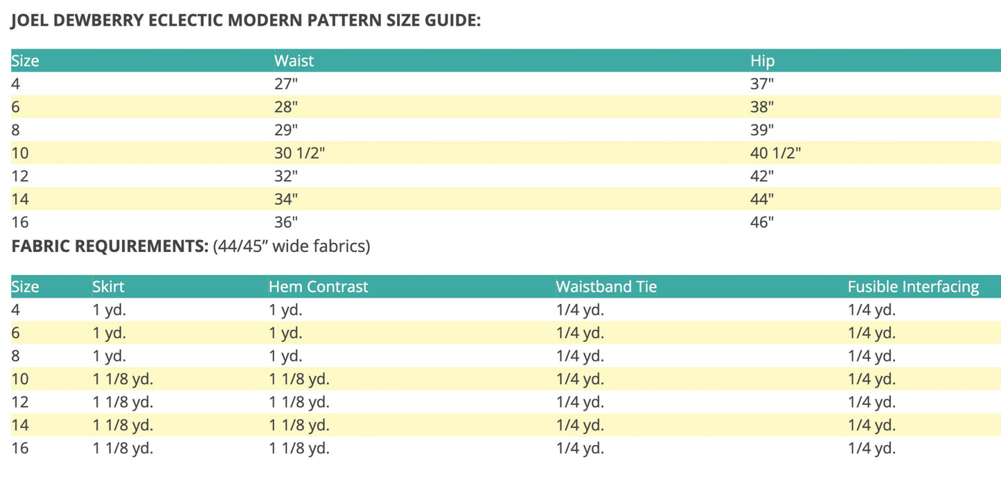 Meadow Spirit Skirt - Sewing Pattern - Joel Dewberry