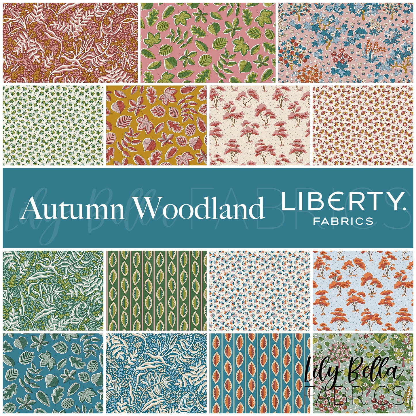 Autumn Woodland Rolie Polie (40 pcs) by Liberty Fabrics for Riley Blake Designs