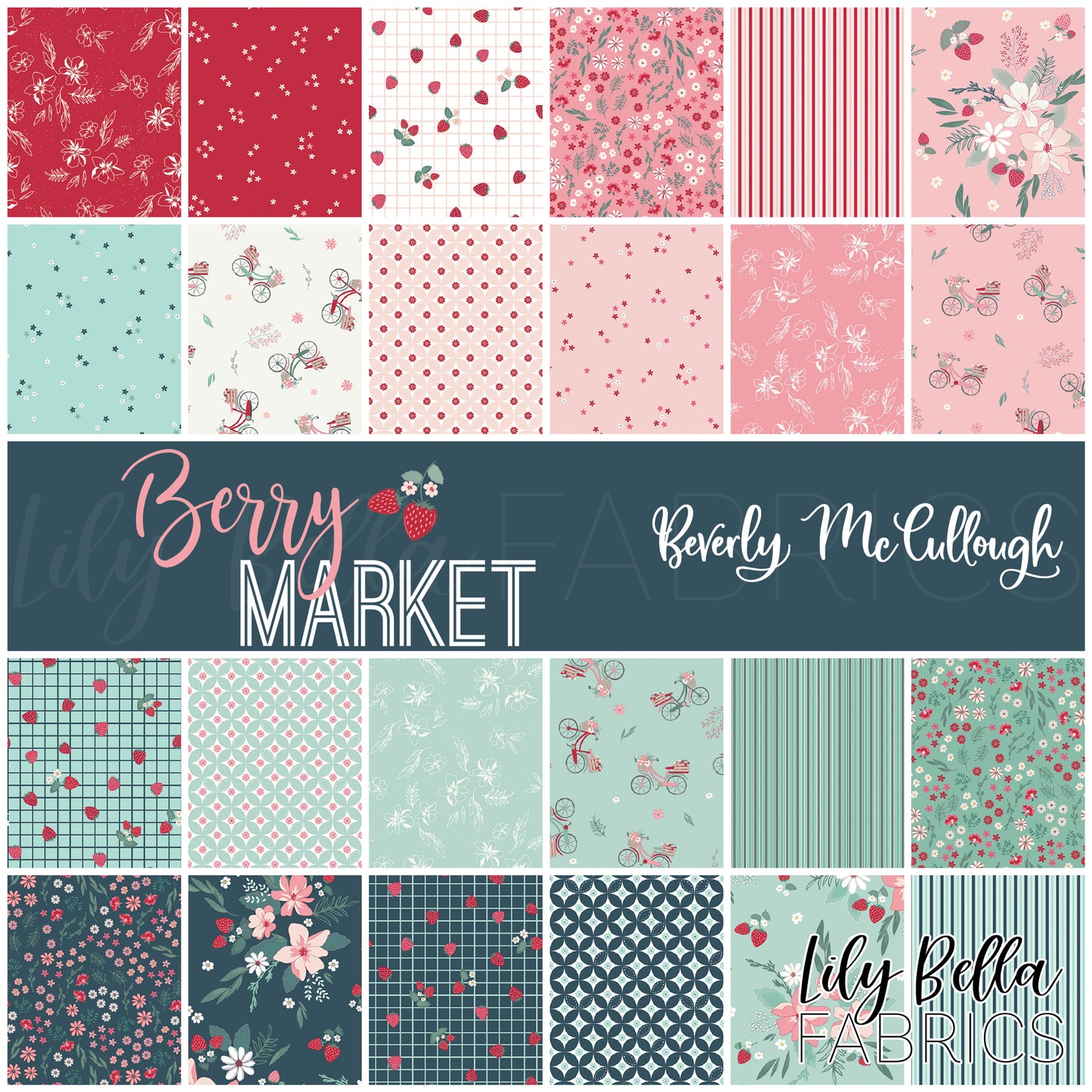 Berry Market 10 Inch Stacker (42 pcs) by Beverly McCullough for Riley Blake