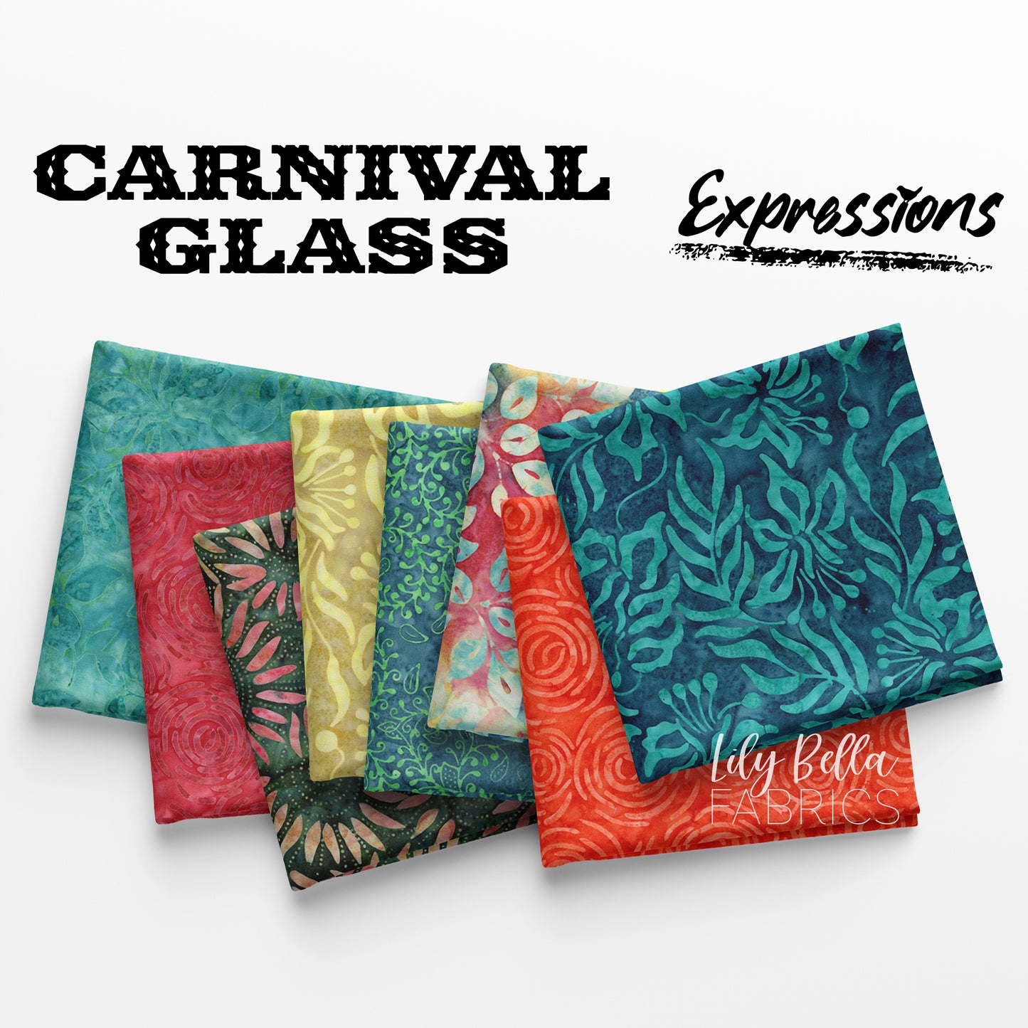 Carnival Glass Expressions Batiks 10 Inch Stacker (42 pcs) by Riley Blake Designs