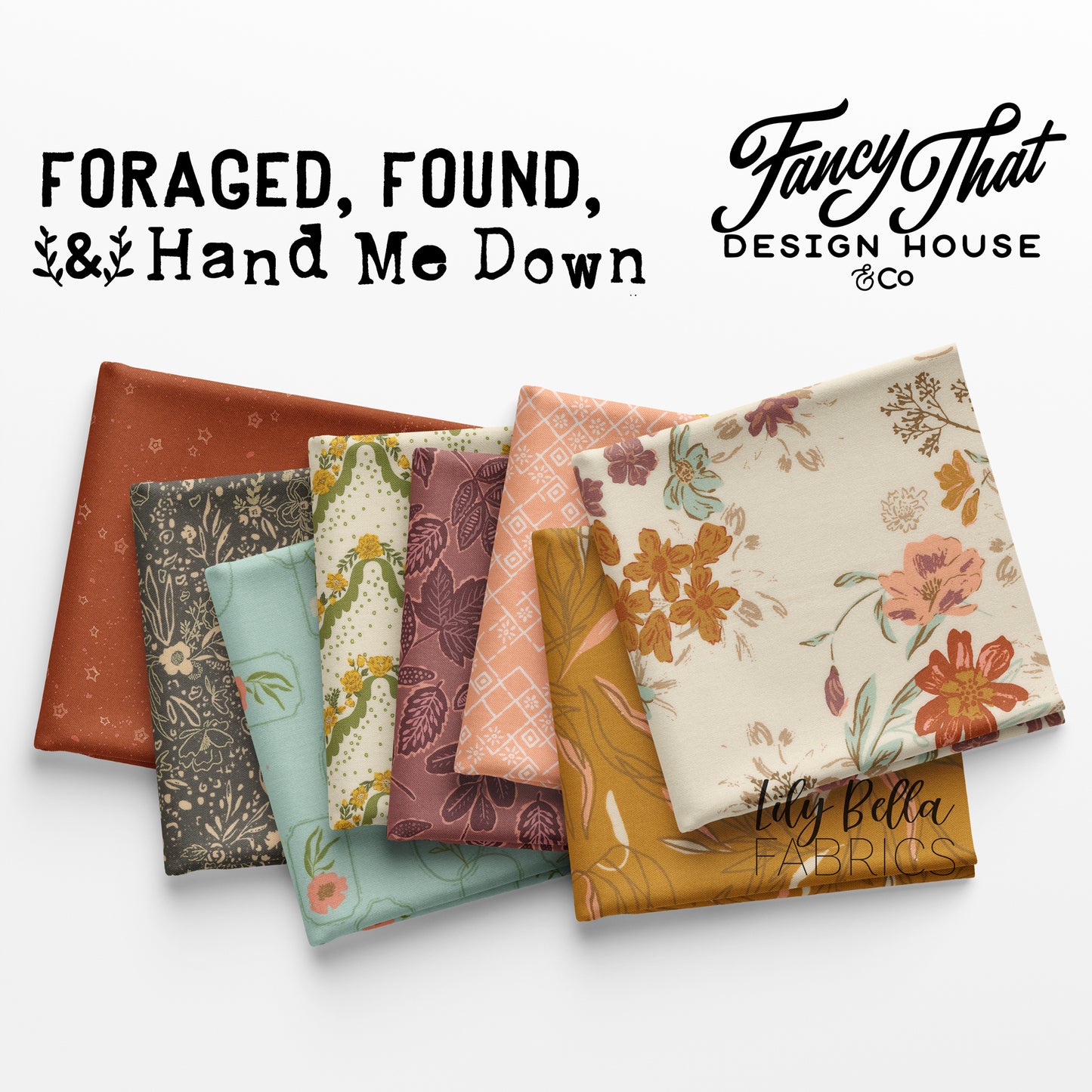 Foraged, Found and Hand Me Down Jelly Roll (40 pcs) by Fancy That Design House and Co. for Moda
