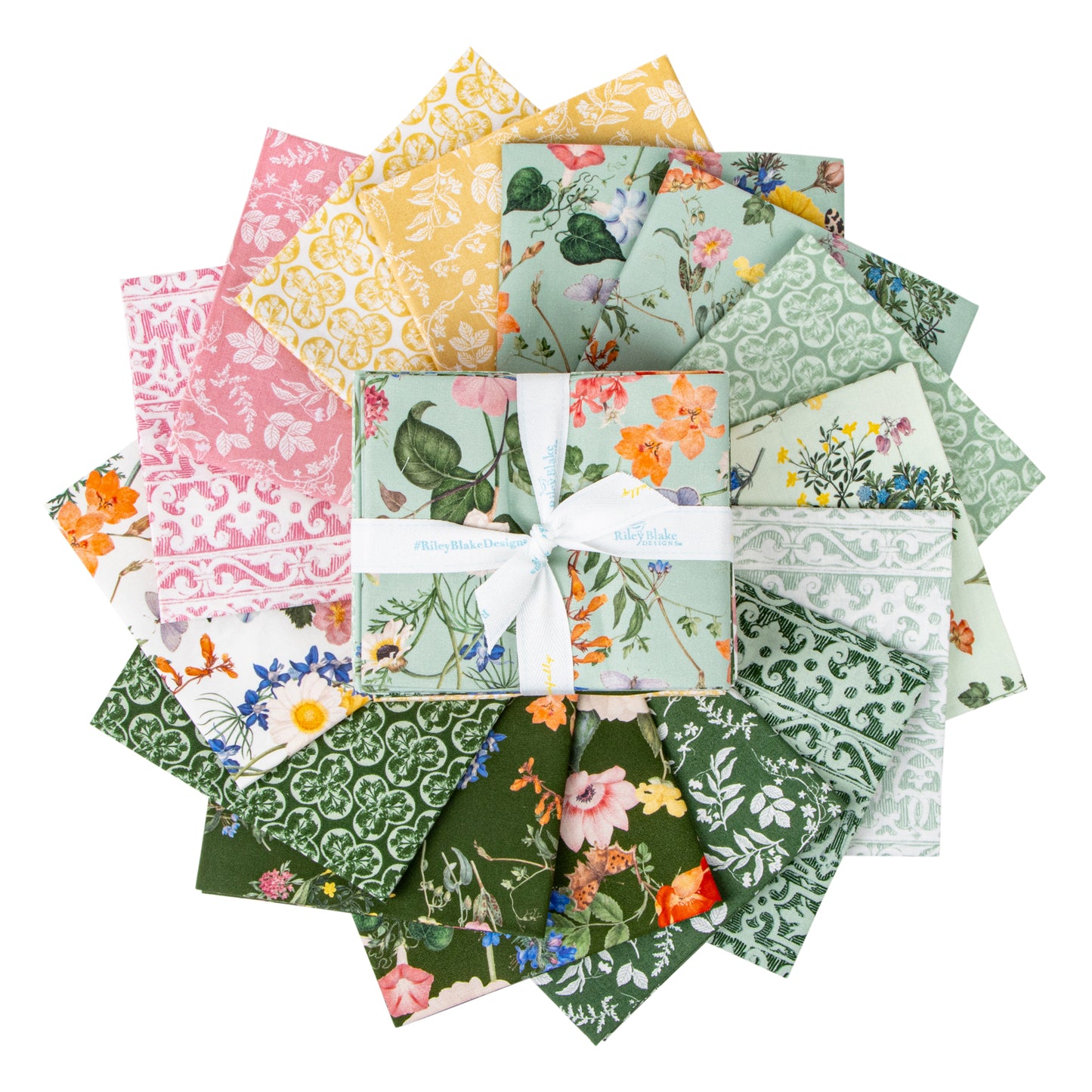 Nature's Portrait Fat Quarter Bundle (15 pieces) by The Royal Horticultural Society for Riley Blake Designs (FQ-15670-15)