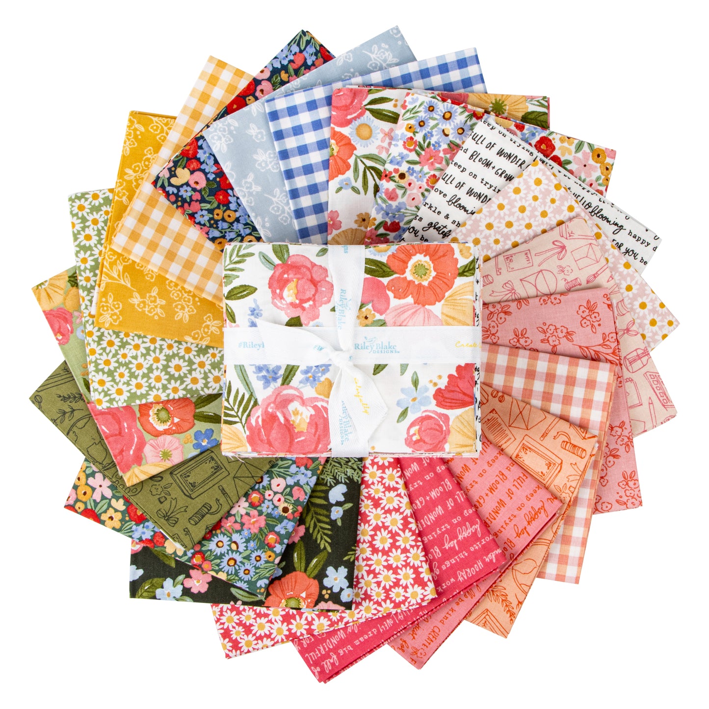 Floral Charms Fat Quarter Bundle (21 pieces) by Kelsey Carlson for Riley Blake Designs (FQ-15760-21)