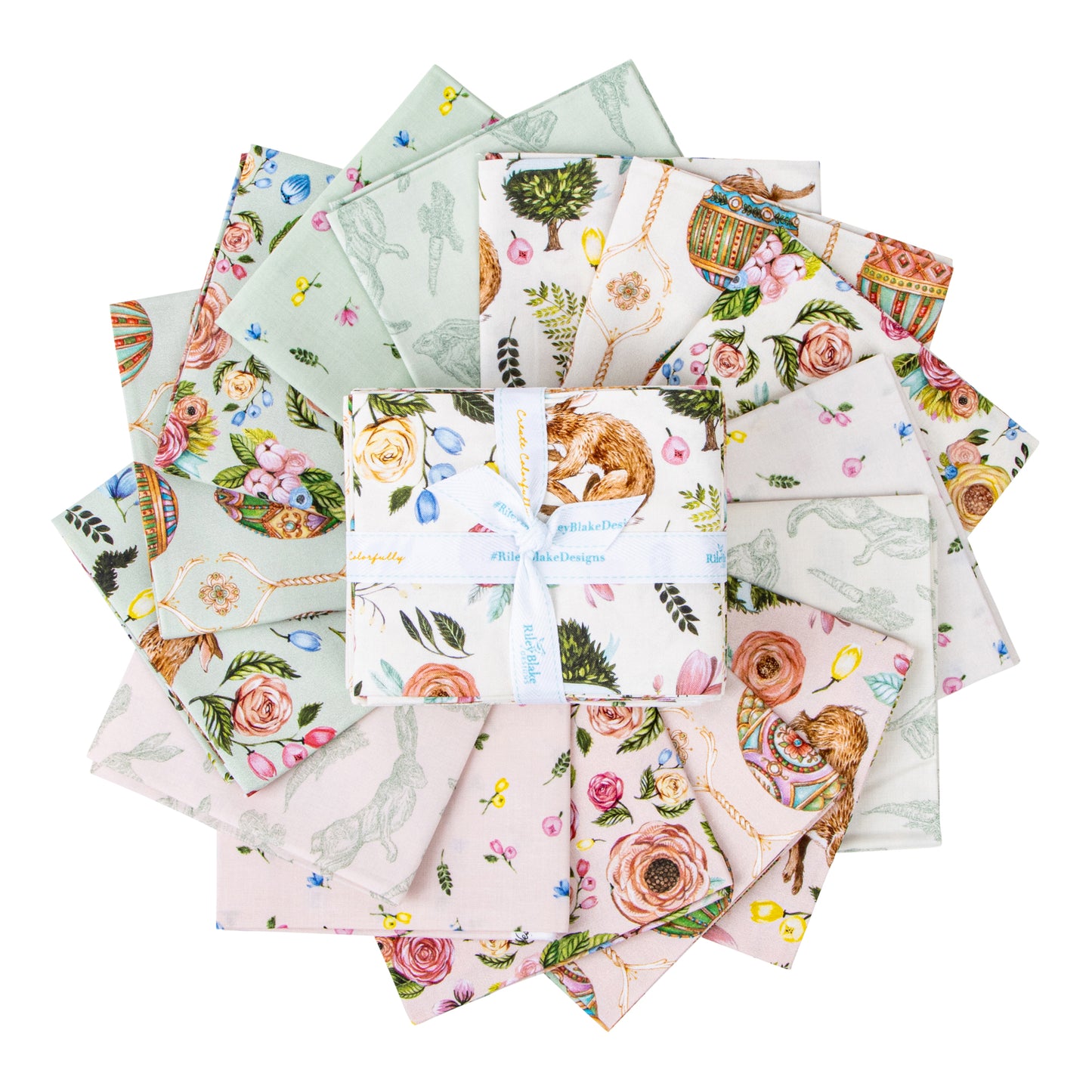 Sweet Spring Fat Quarter Bundle (15 pieces) by Hester and Cook for Riley Blake Designs (FQ-15800-15)