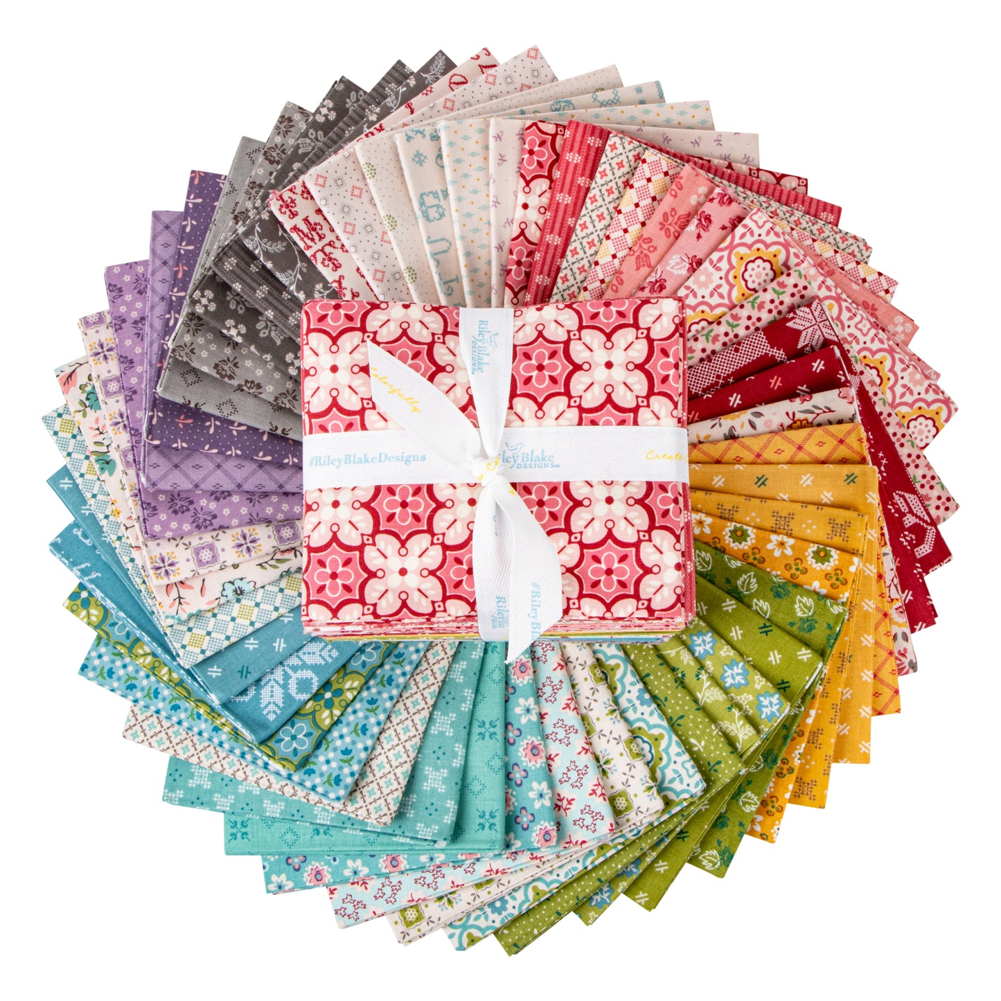 Piece and Plenty Fat Quarter Bundle (48 pcs) by Lori Holt for Riley Blake