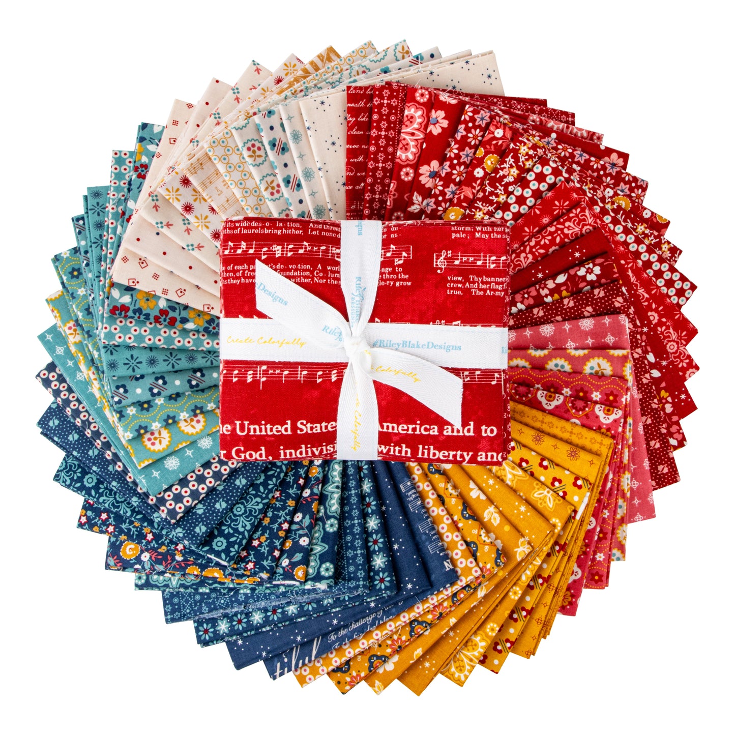 Americana Fat Quarter Bundle (52 pieces) by Lori Holt for Riley Blake Designs (FQ-16080-52)
