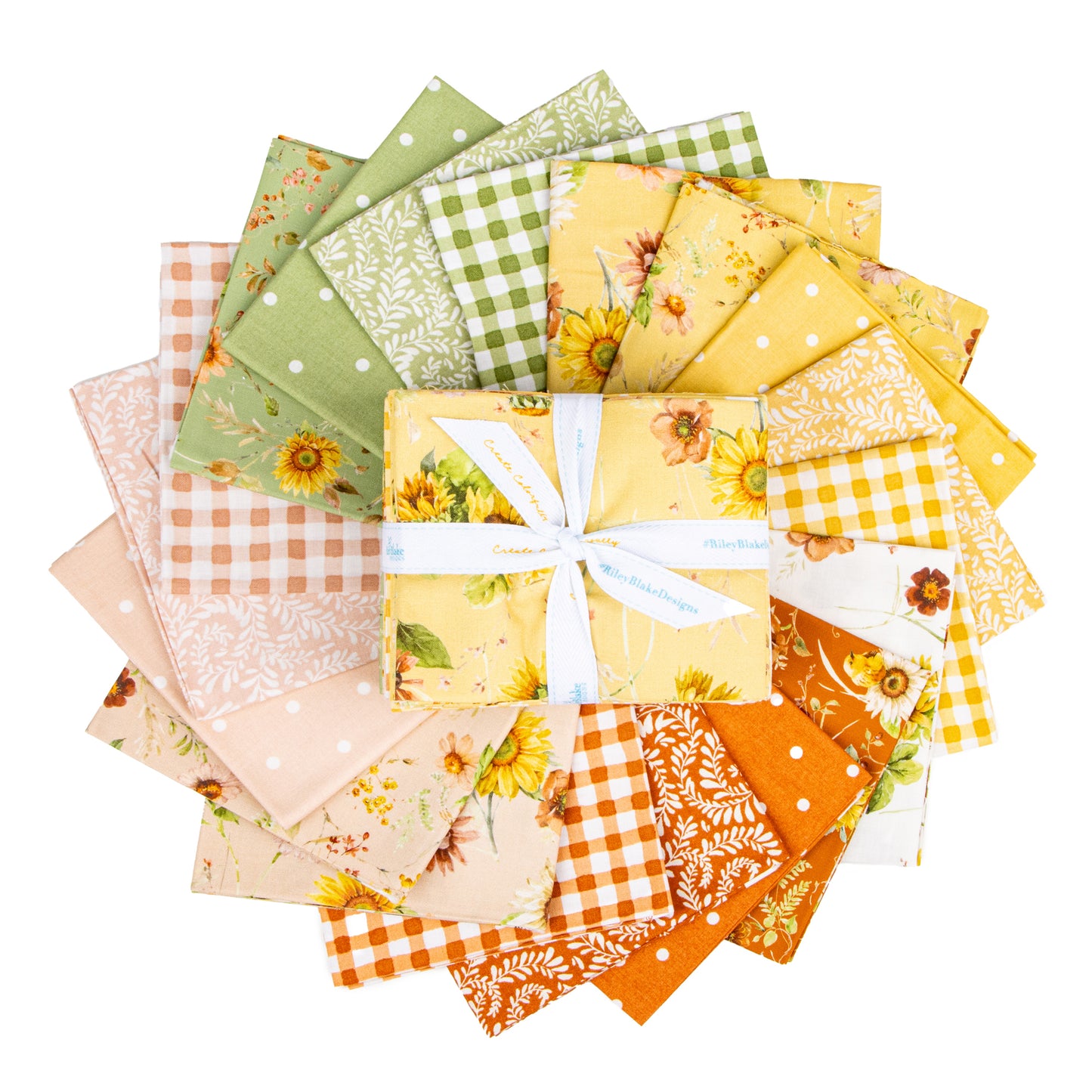 Sunflower Whispers Fat Quarter Bundle (19 pcs) by Lisa Audit for Riley Blake