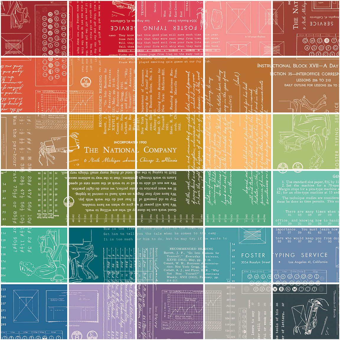 TYPE/ography Rolie Polie (40 pcs) by Lori Holt for Riley Blake Designs
