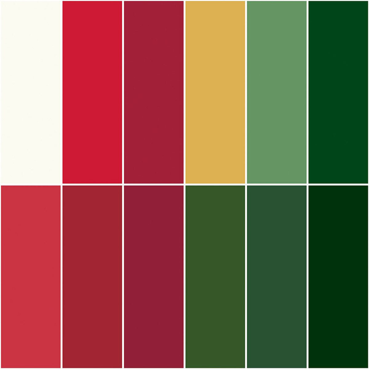 Christmas Confetti Cottons Fat Quarter Bundle (12 pieces) by Riley Blake Designs (FQ-CHR120-12)