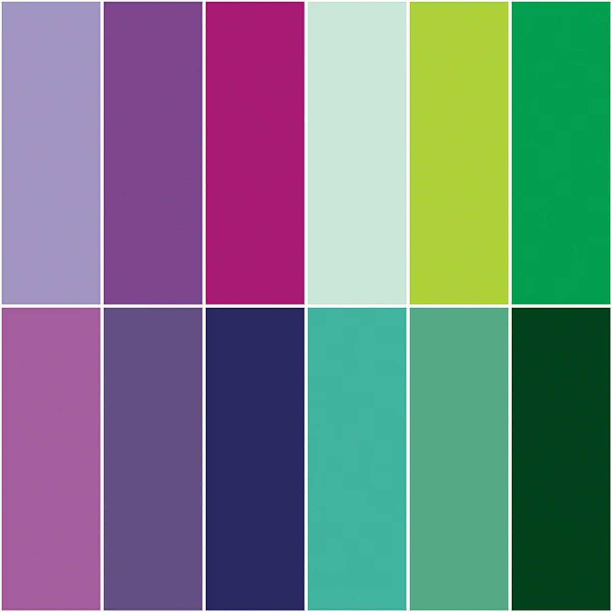 Purple Vibrations Confetti Cottons Fat Quarter Bundle (12 pieces) by The RBD Designers for Riley Blake Designs (FQ-PVIB120-12)