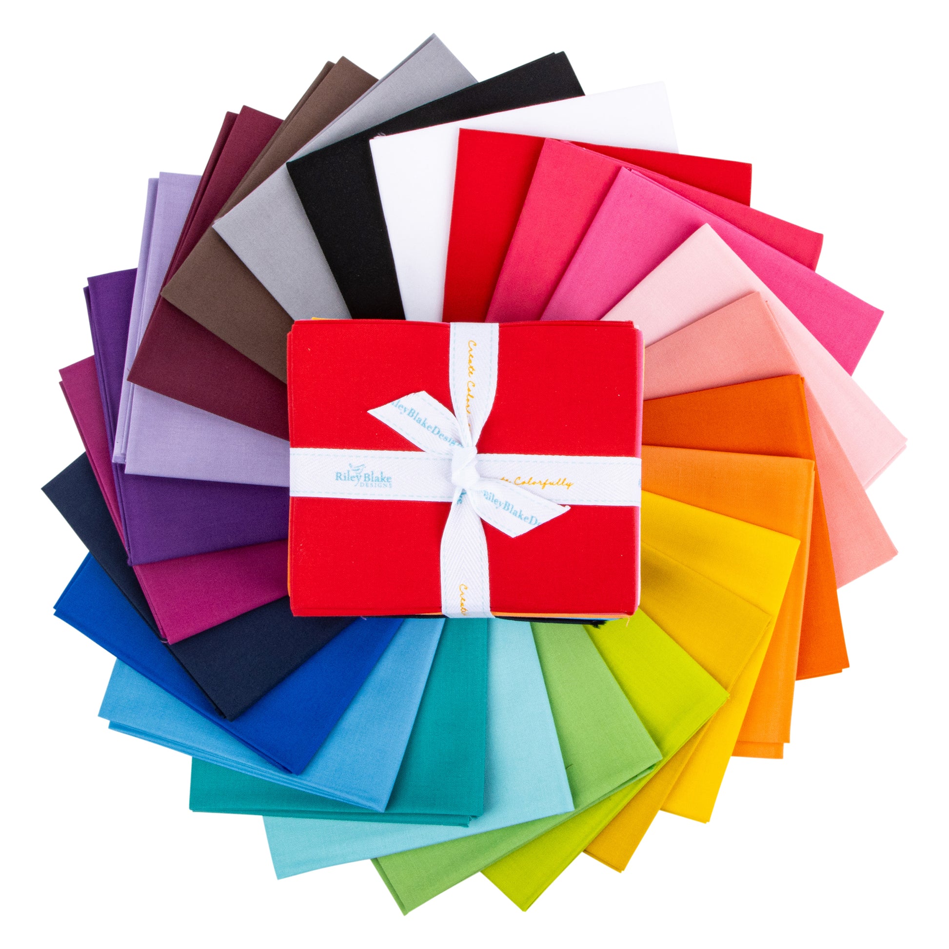 Riley Rainbow Confetti Cottons Fat Quarter Bundle (24 pieces) by The RBD Designers for Riley Blake Designs (FQ-RIL120-24)