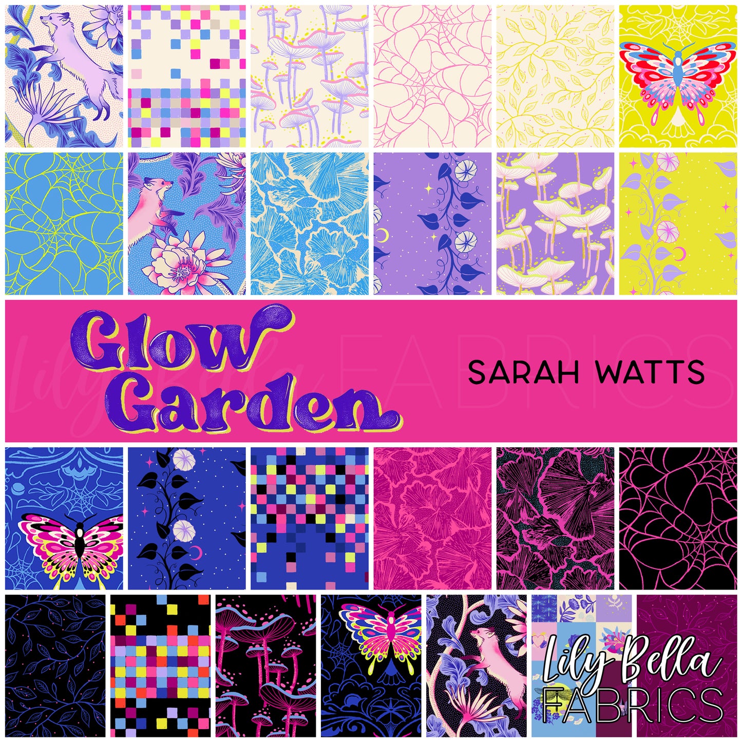 Glow Garden Fat Quarter Bundle (25 pcs) by Sarah Watts for Ruby Star Society