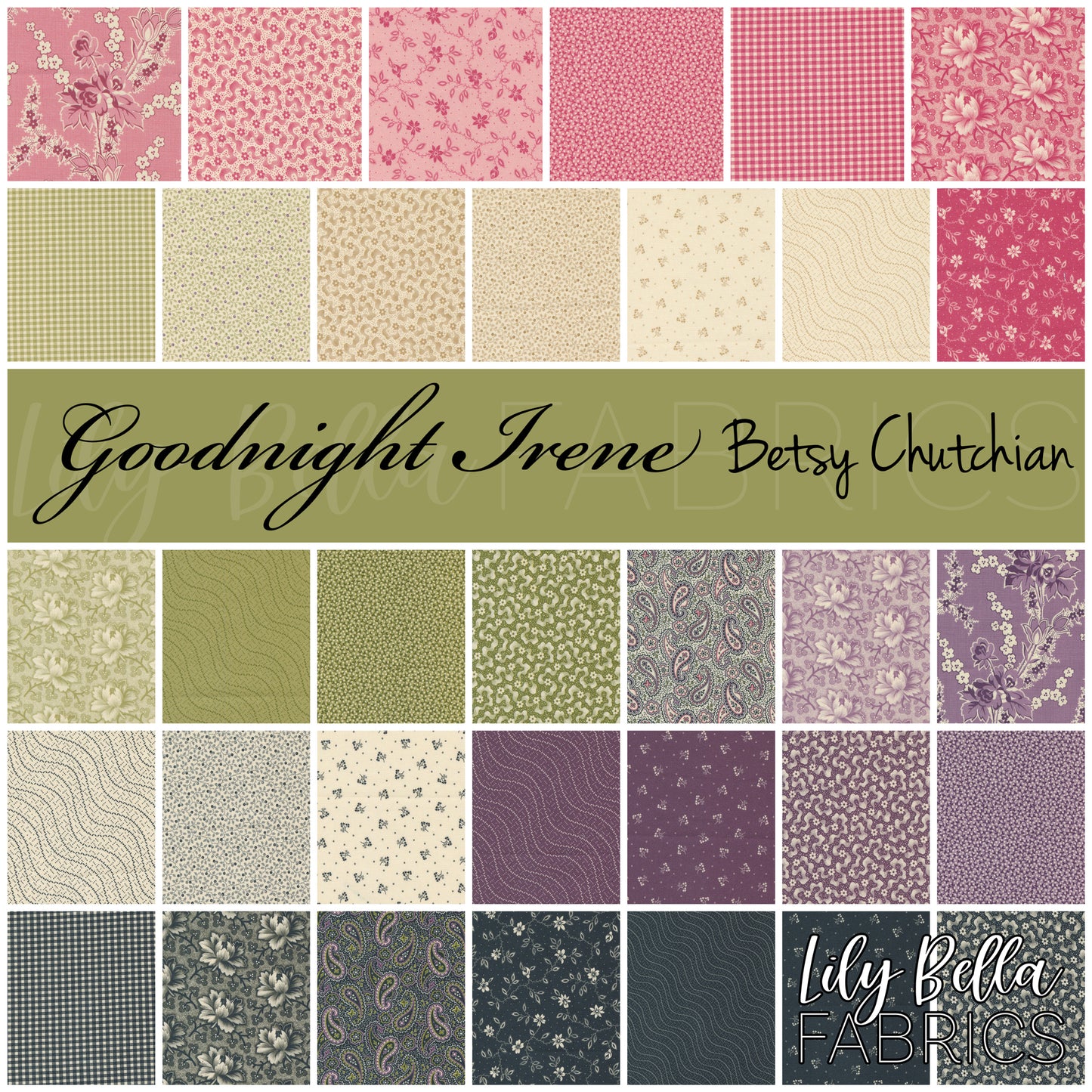 Goodnight Irene Jelly Roll (40 pcs) by Betsy Chutchian for Moda