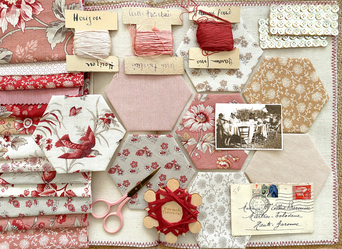 Joie de Vivre Fat Eighth Bundle (40 pcs) by French General for Moda