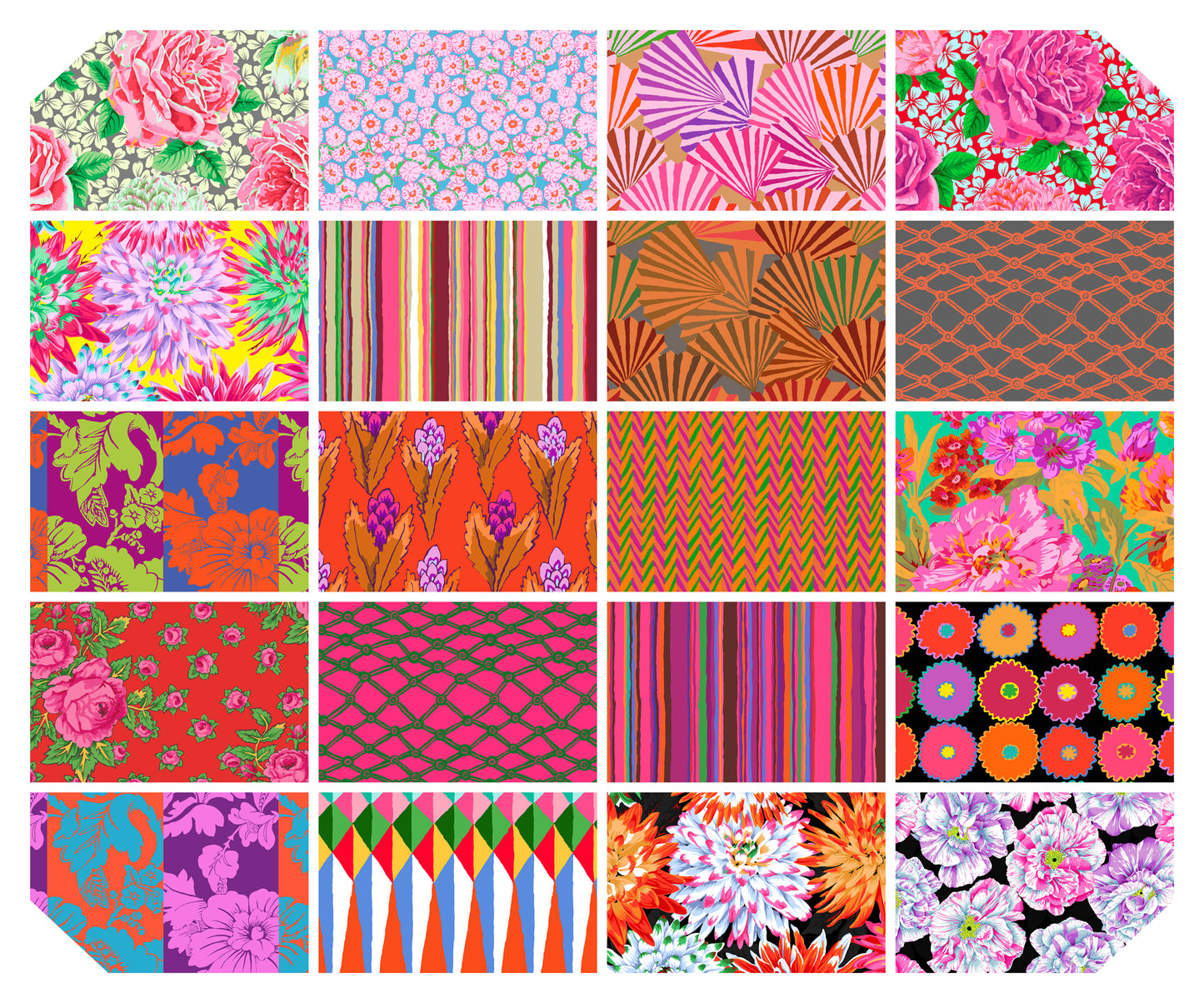 Warm - February 2026 Design Roll (40 pcs) by Kaffe Fassett Collective for FreeSpirit