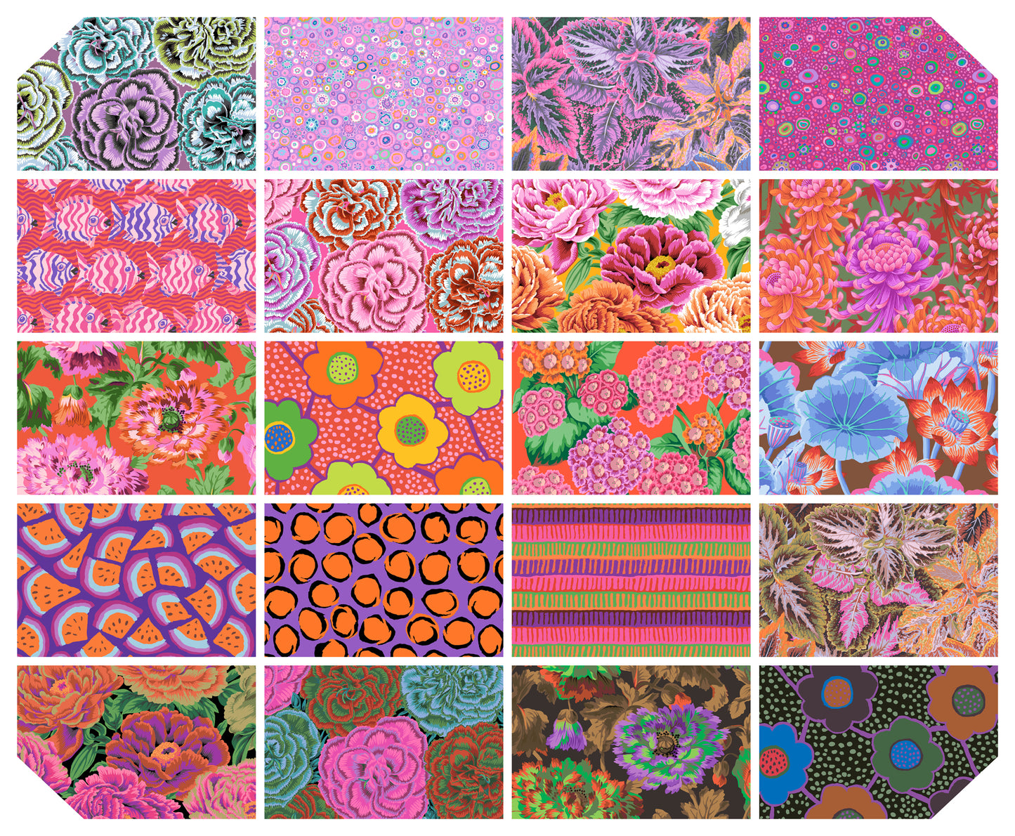 Hot - August 2025 Design Roll (40 pcs) by Kaffe Fassett Collective for FreeSpirit
