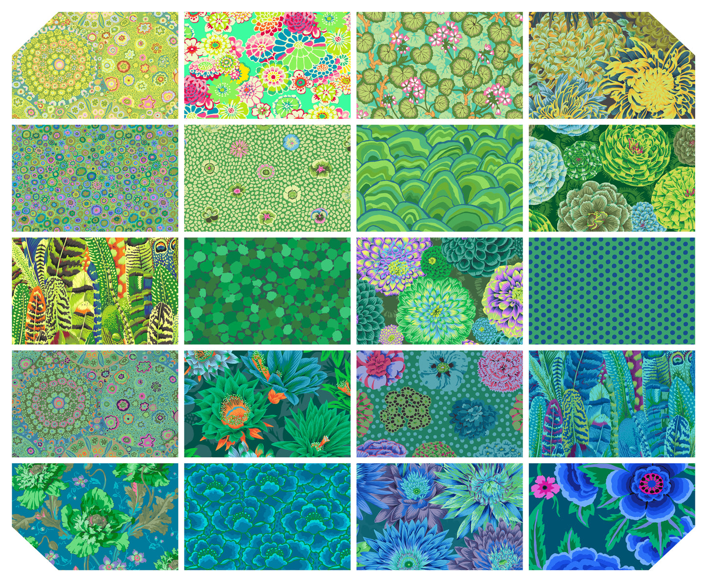 Classics Plus: Tidal Fabric Collection by Kaffe Fassett Collective for FreeSpirit at Lily Bella Fabrics