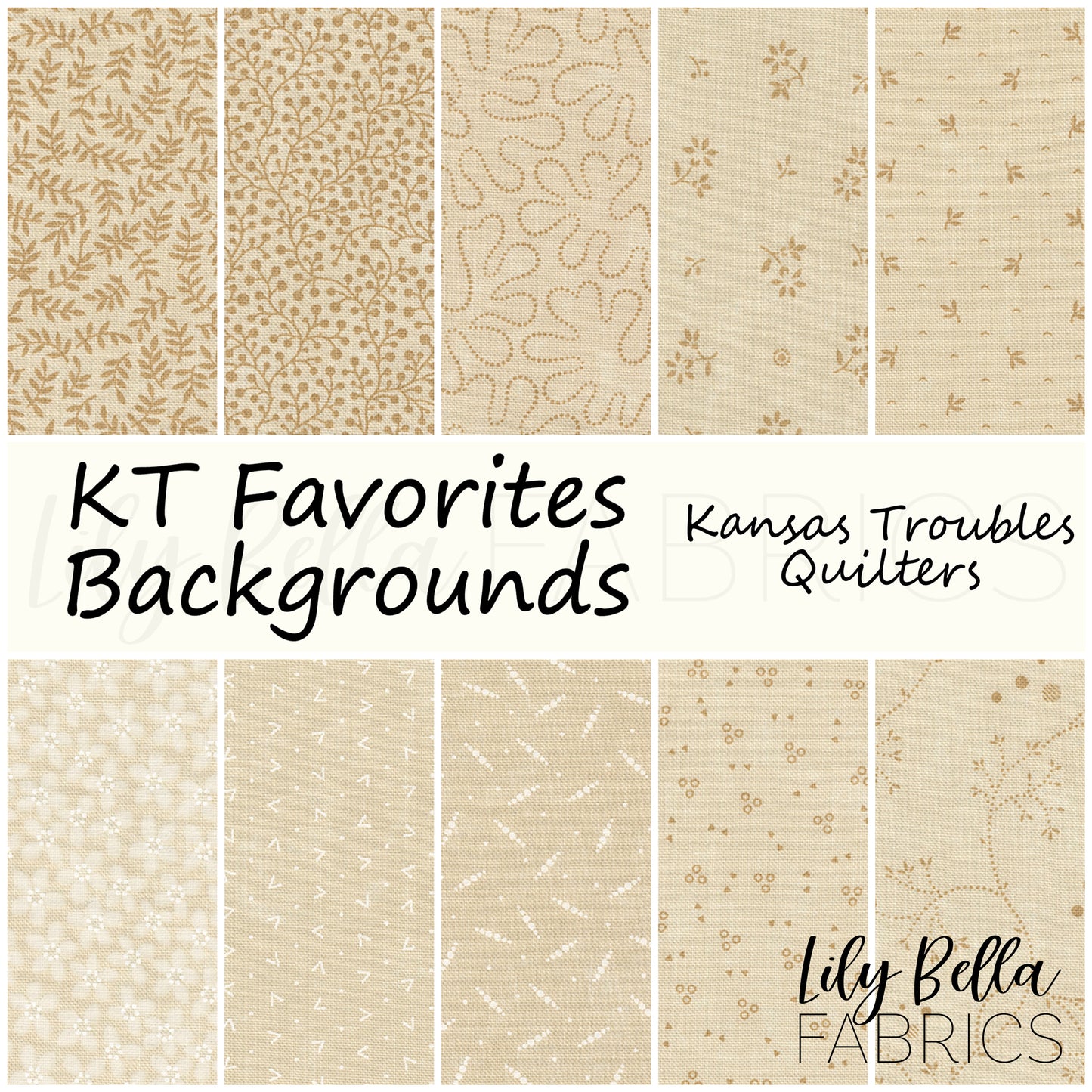 KT Favorites Backgrounds Jelly Roll (40 pcs) by Kansas Troubles Quilters for Moda