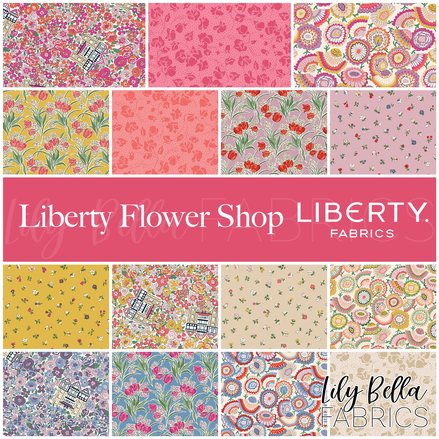 Liberty Flower Shop 10 Inch Stacker (42 pcs) by Liberty Fabrics for Riley Blake Designs