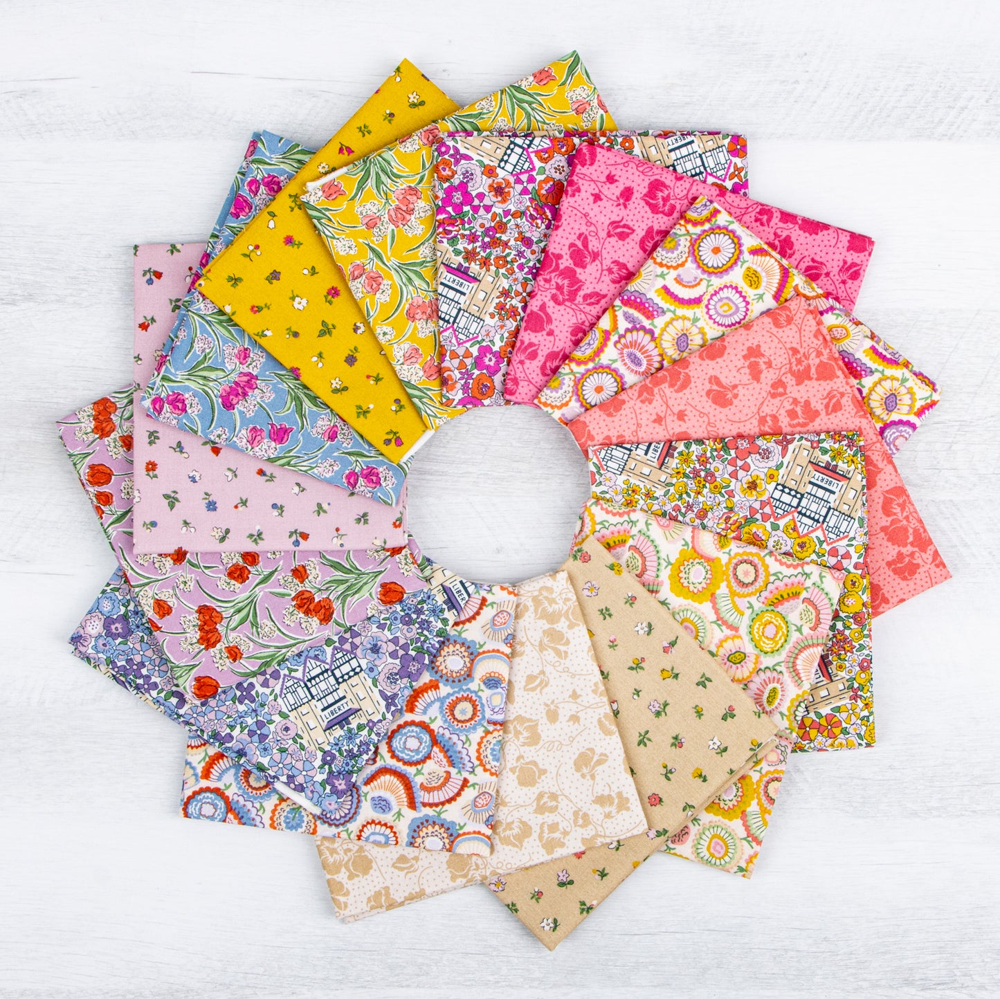 Liberty Flower Shop 10 Inch Stacker (42 pcs) by Liberty Fabrics for Riley Blake Designs