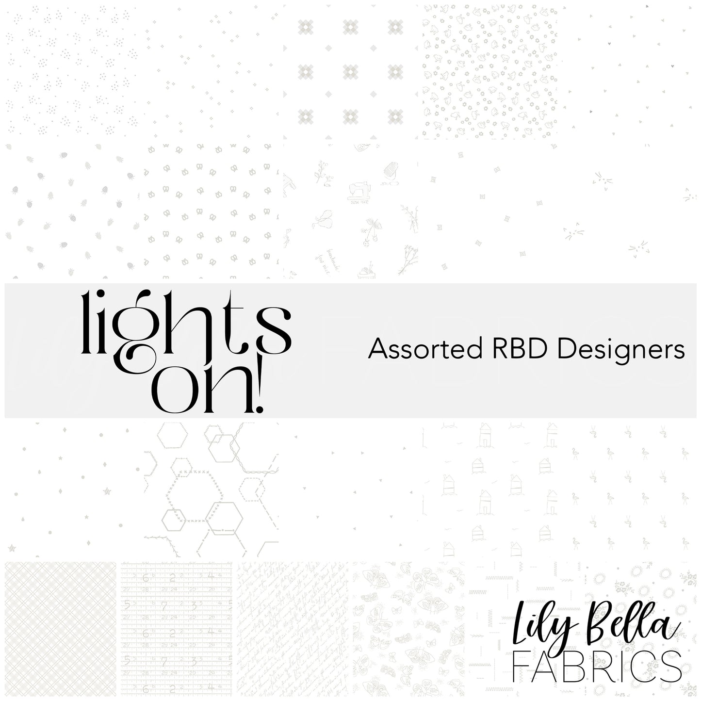 Lights On 10 Inch Stacker (42 pcs) by Assorted RBD Designers for Riley Blake Designs
