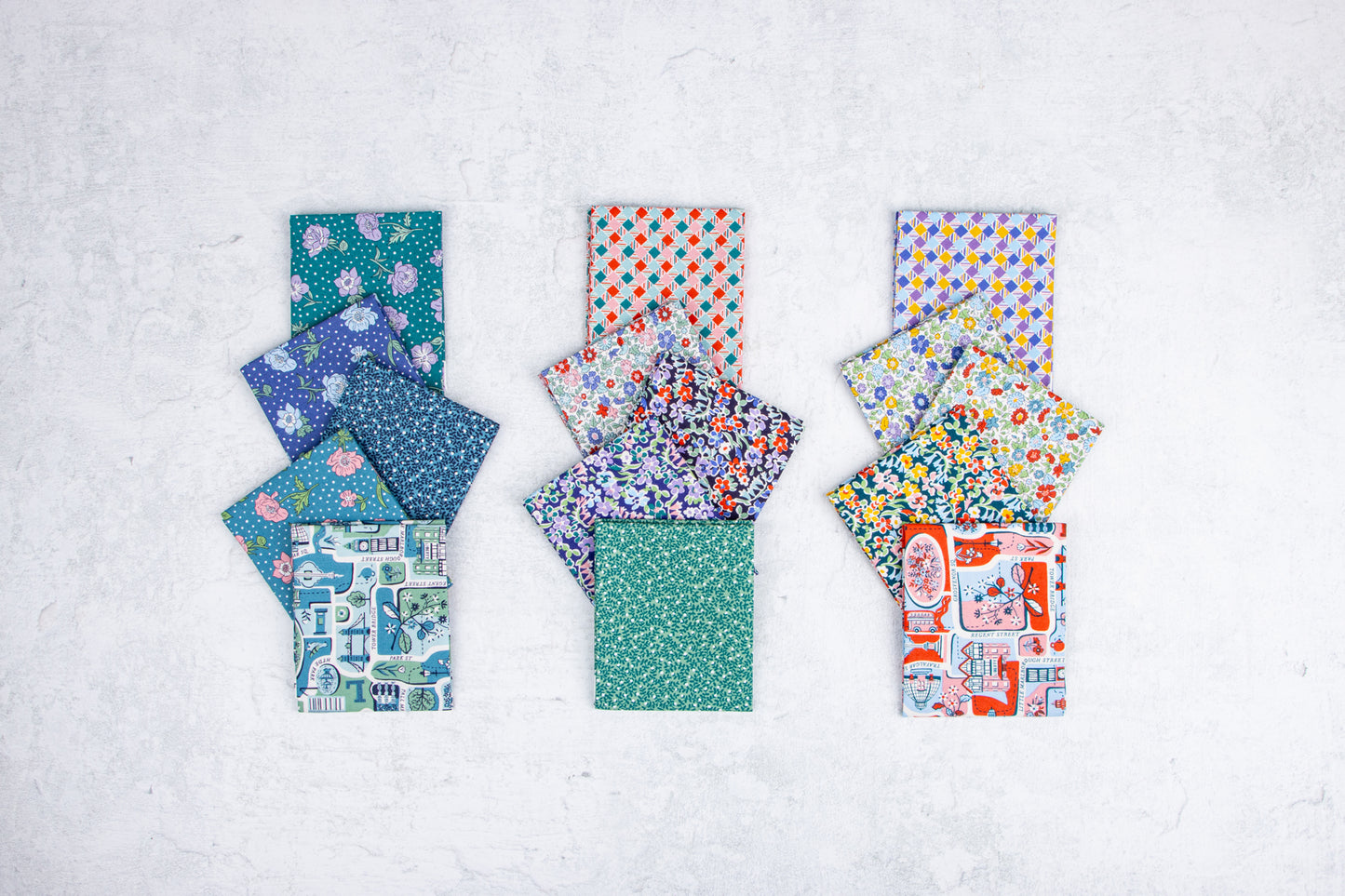 London Bouquet 10 Inch Stacker (42 pcs) by Liberty Fabrics for Riley Blake Designs