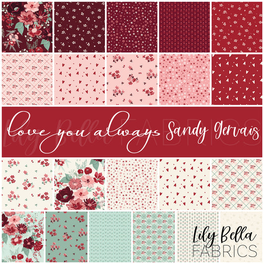 Love You Always 10 Inch Stacker (42 pcs) by Sandy Gervais for Riley Blake Designs