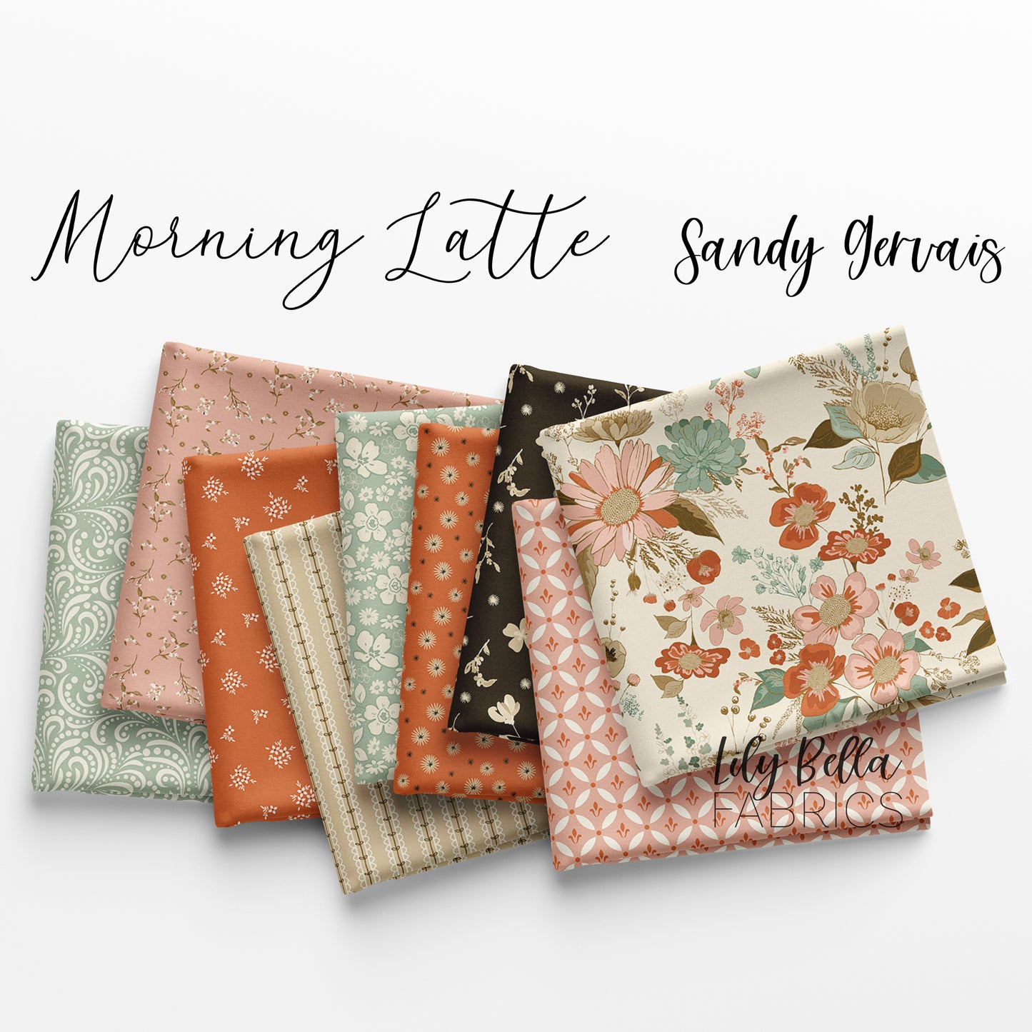 Morning Latte 10 Inch Stacker (42 pcs) by Sandy Gervais for Riley Blake Designs