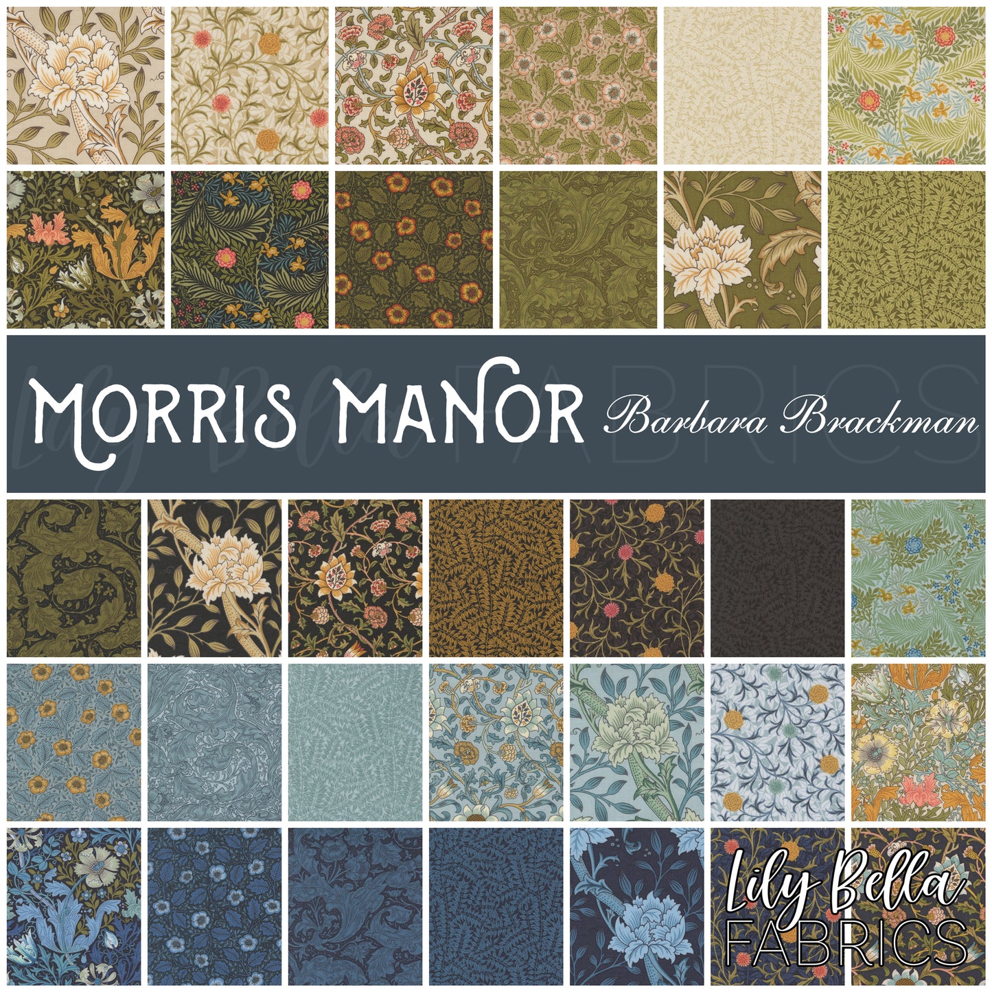 Morris Manor Layer Cake (42 pcs) by Barbara Brackman for Moda