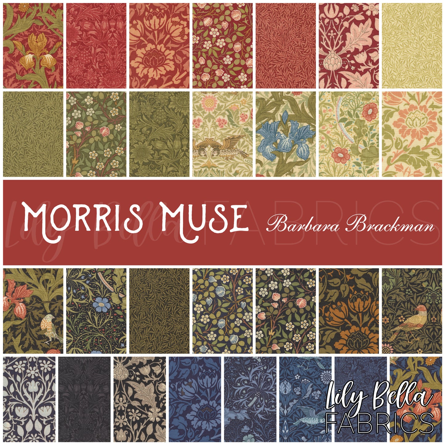 Morris Muse Fat Quarter Bundle (29 pcs) by Barbara Brackman for Moda