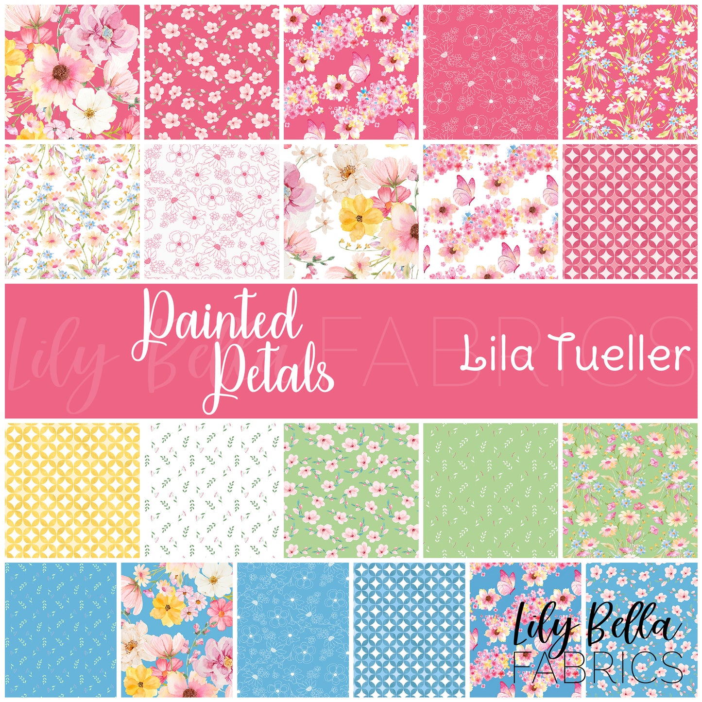 Painted Petals 10 Inch Stacker (42 pcs) by Lila Tueller for Riley Blake Designs