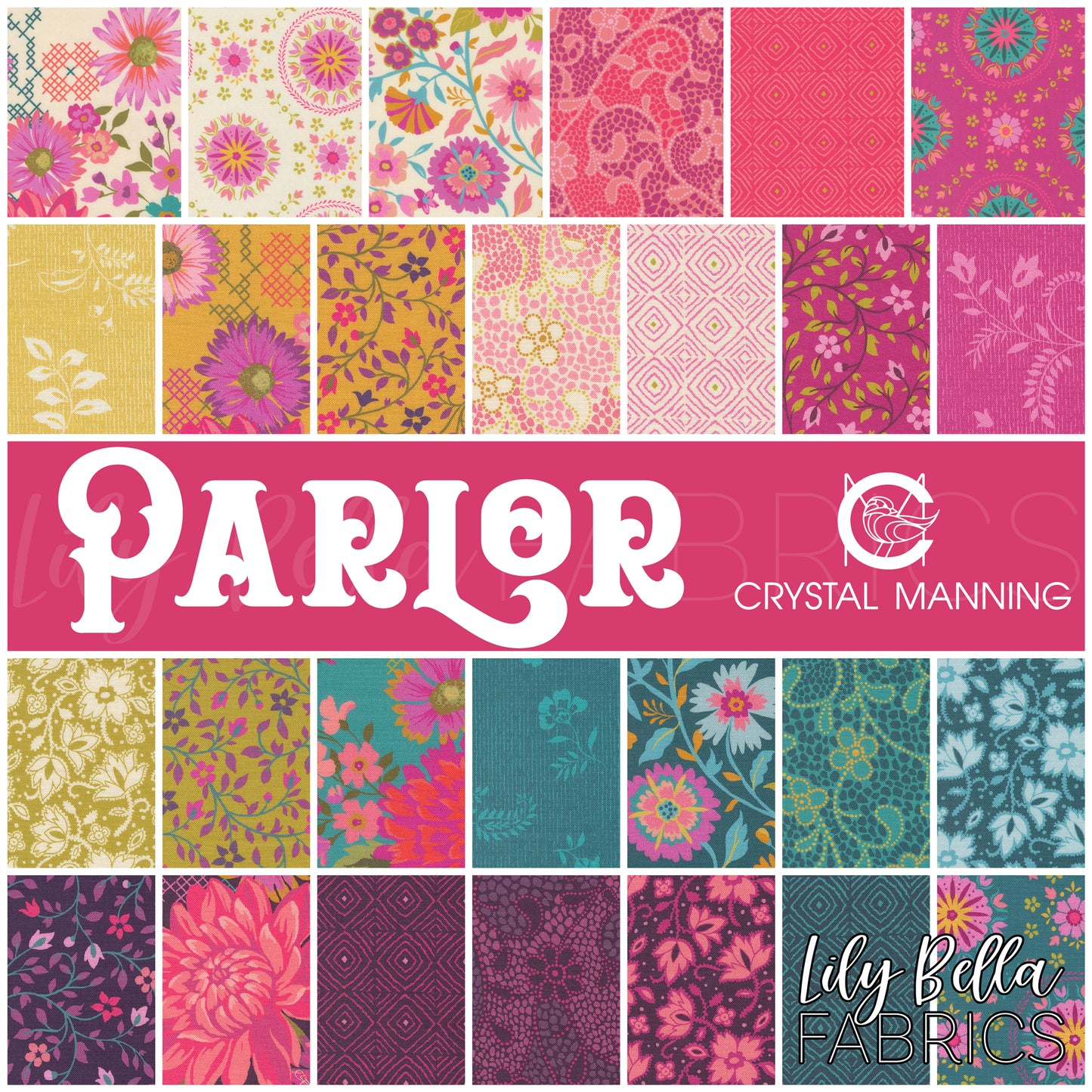 Parlor Jelly Roll (40 pcs) by Crystal Manning for Moda