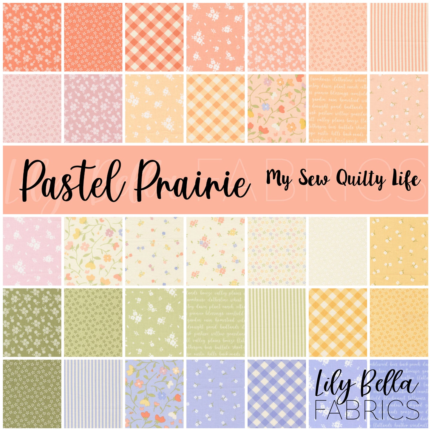Pastel Prairie Layer Cake (42 pcs) by My Sew Quilty Life for Moda